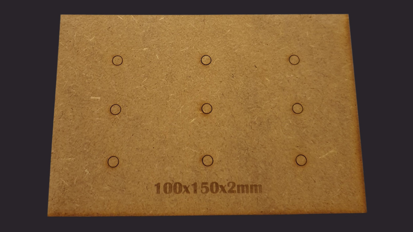100x150mm Rectangle MDF Base x1