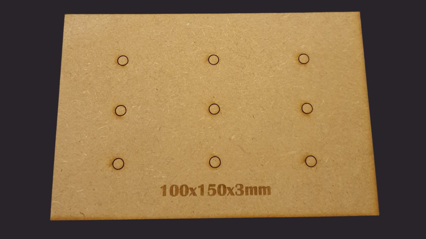 100x150mm Rectangle MDF Base x1