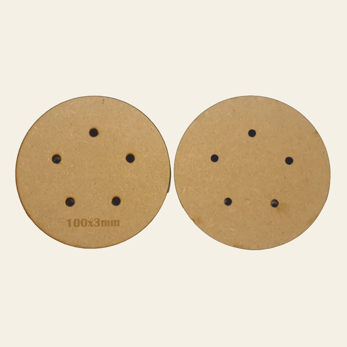 100mm Round MDF Base x5