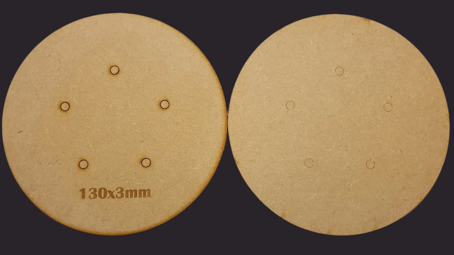 130mm Round Base x2
