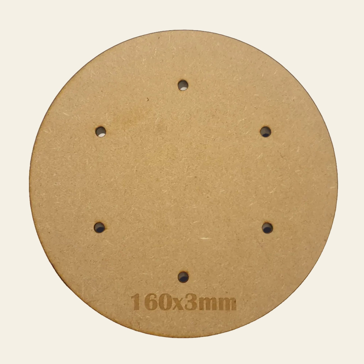 160mm Round MDF Base x5
