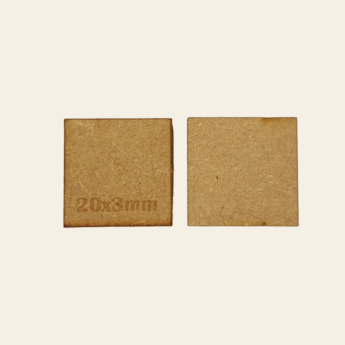 20mm Square MDF Base x60