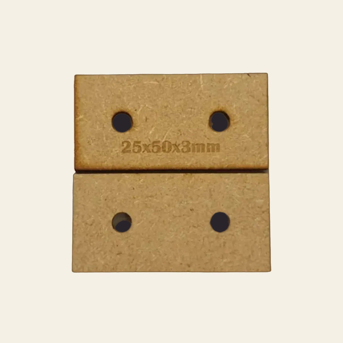 25x50mm Rectangle MDF Base x40
