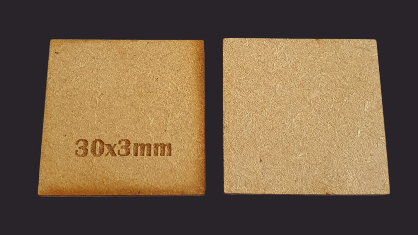 30mm Square MDF Base x20