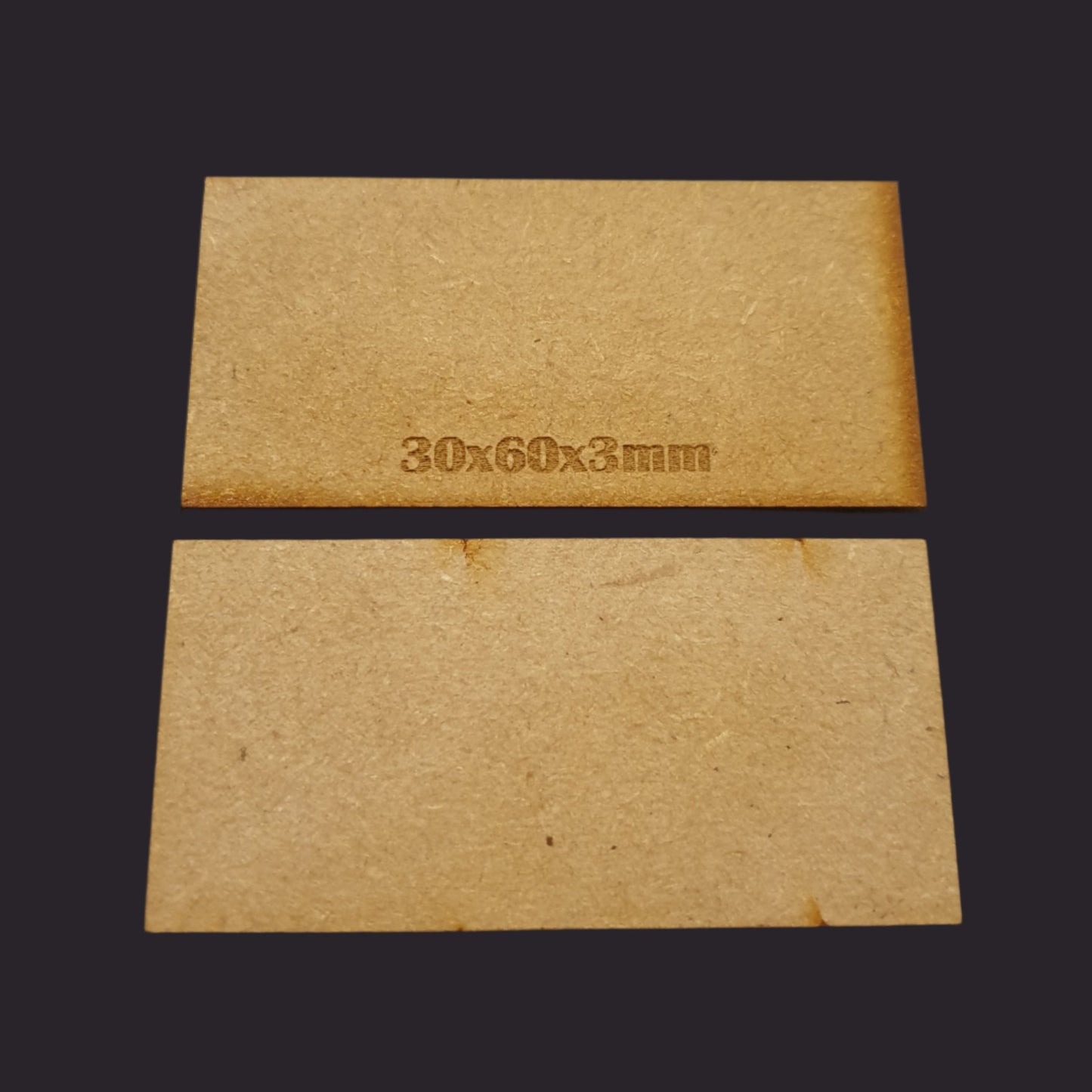 30x60mm Rectangle MDF Base x10