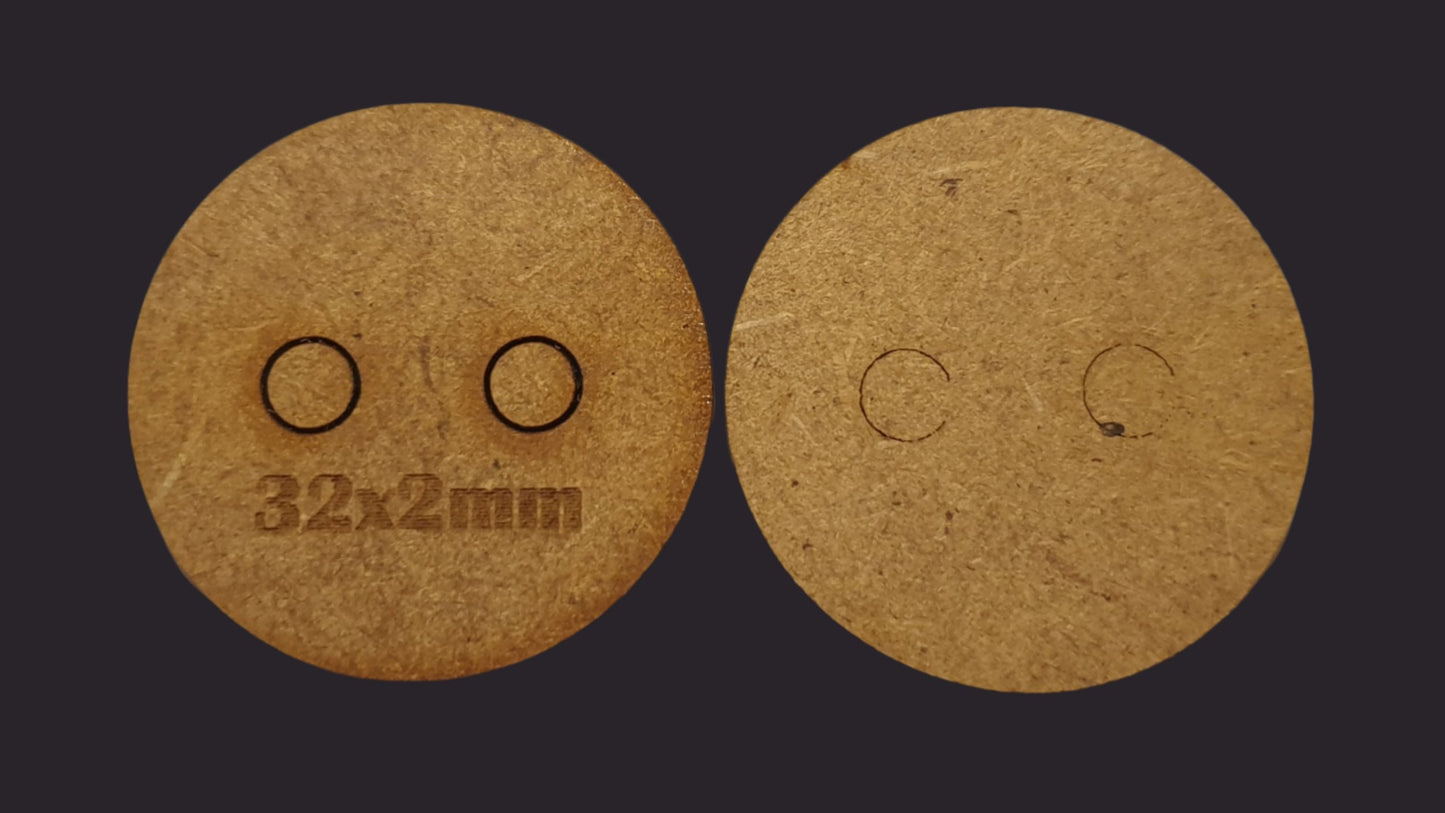 32mm Round MDF Base x20