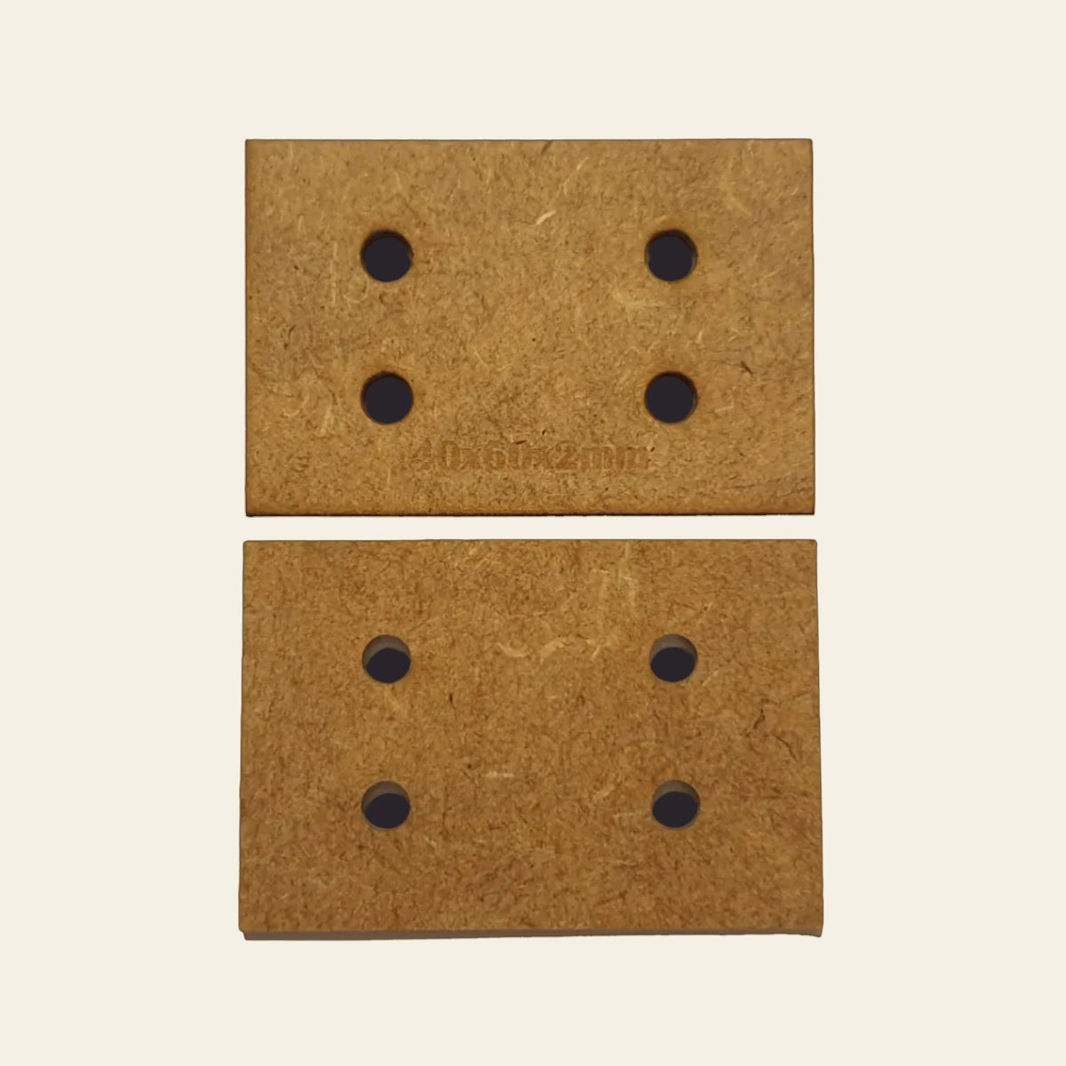 40x60mm Rectangle MDF Base x20
