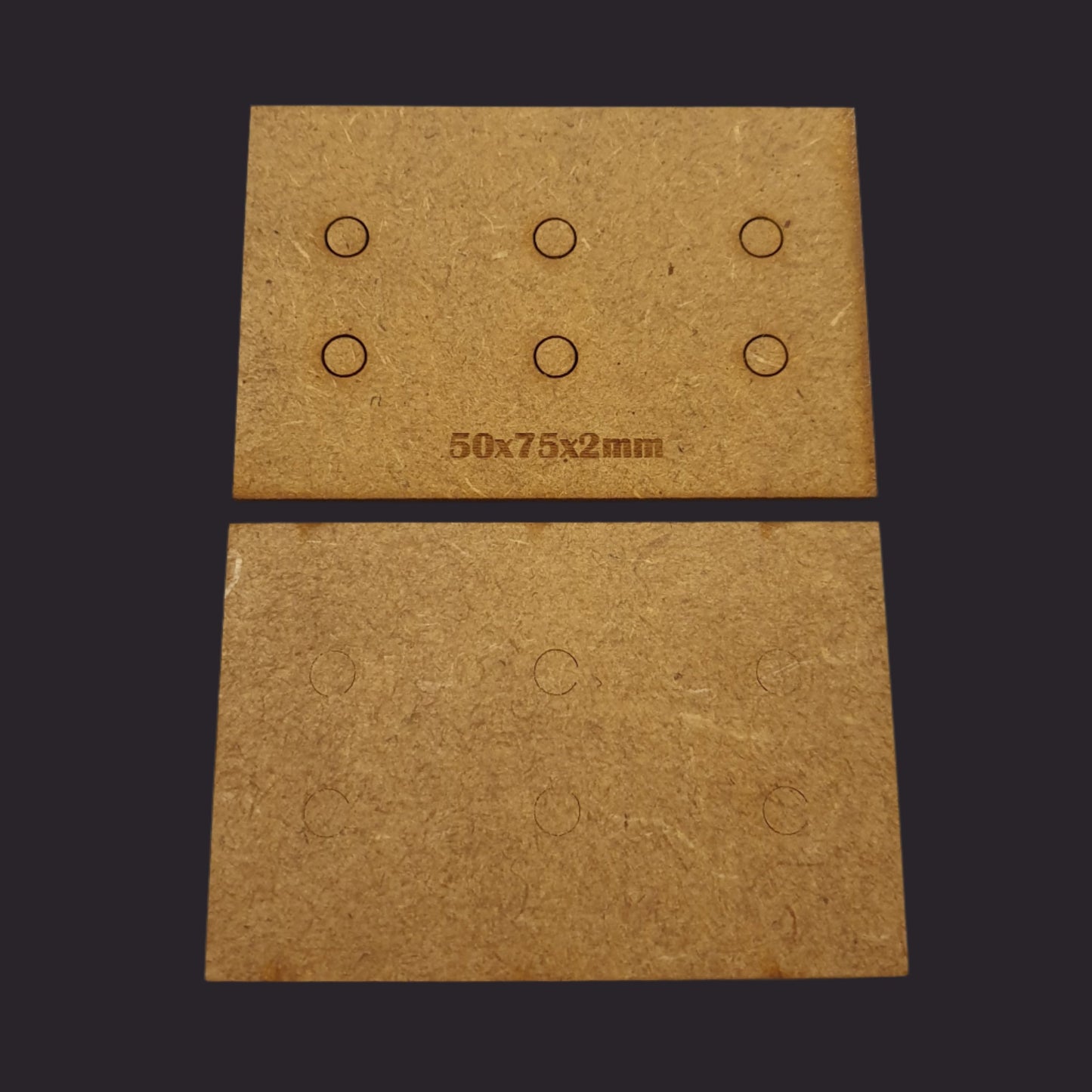 50x75mm Rectangle MDF Base x10