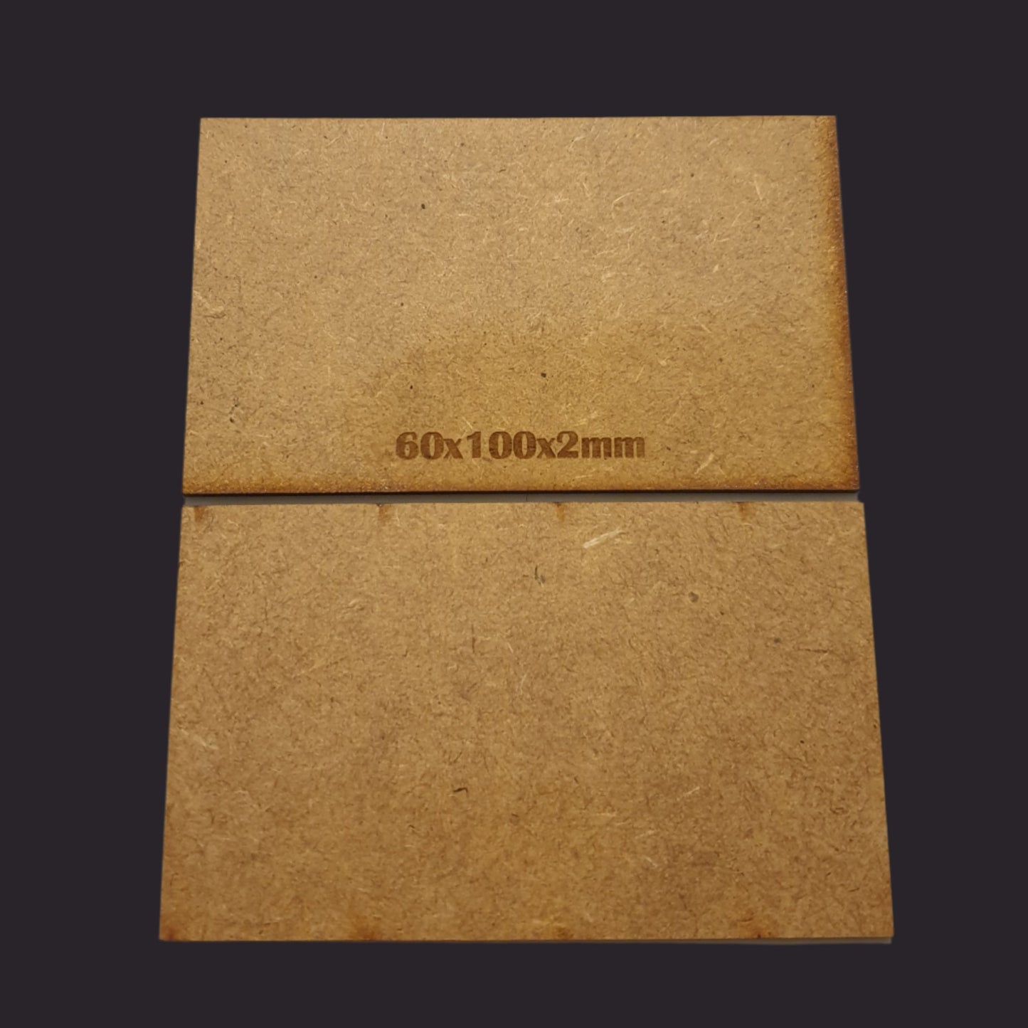 60x100mm Rectangle MDF Base x3