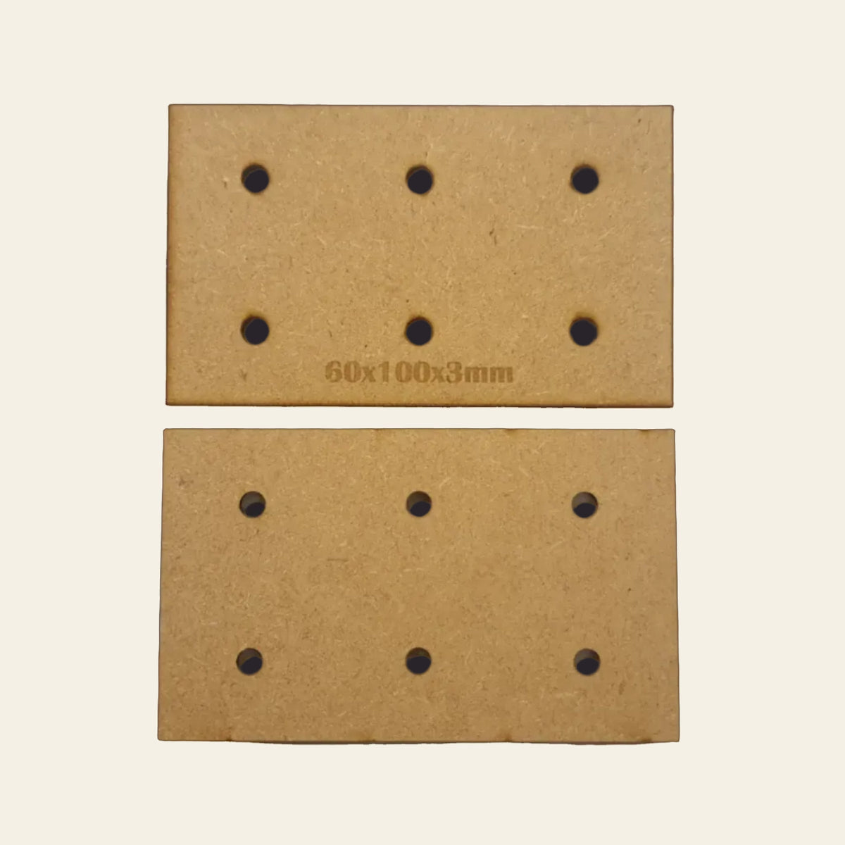 60x100mm Rectangle MDF Base x5