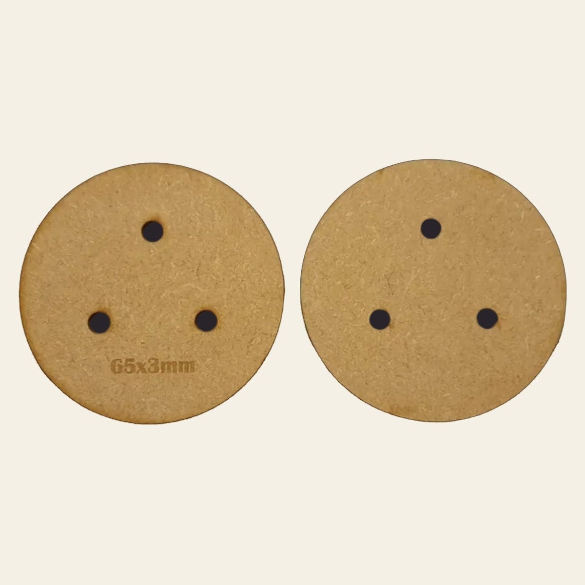 65mm Round MDF Base x10