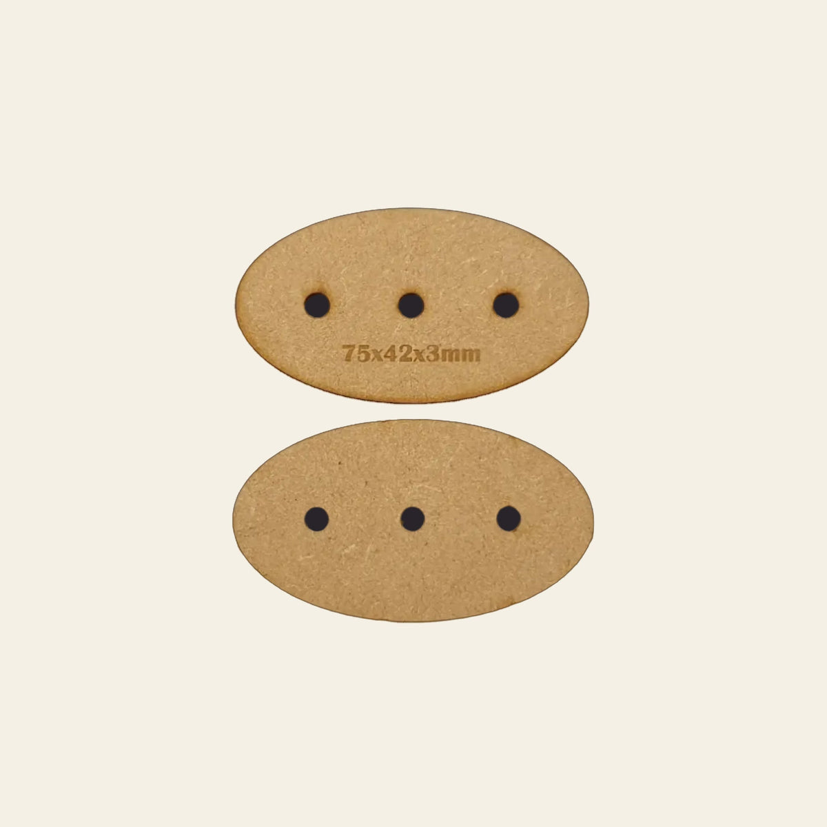 75x42mm Oval MDF Base x10