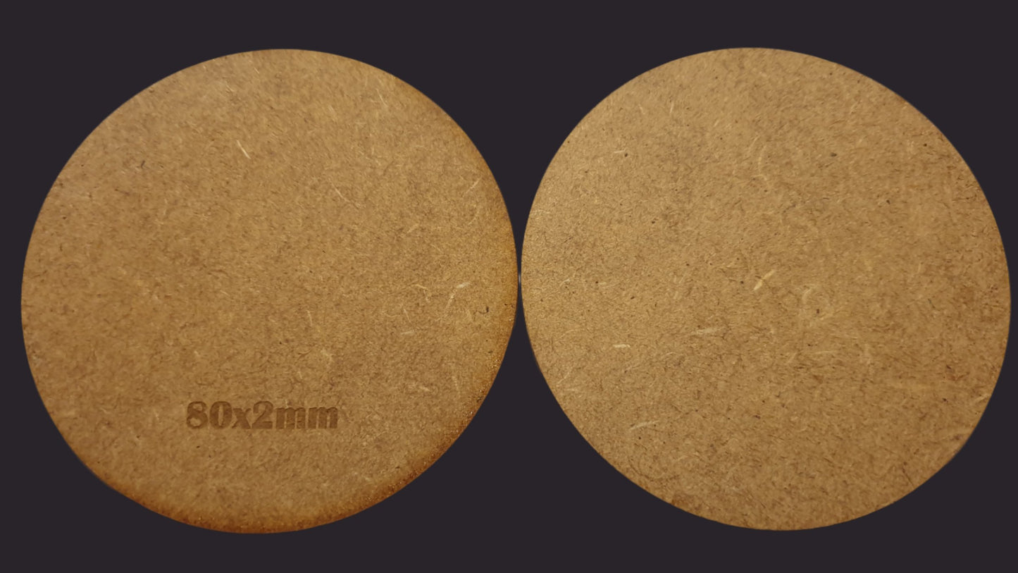 80mm Round Base x5