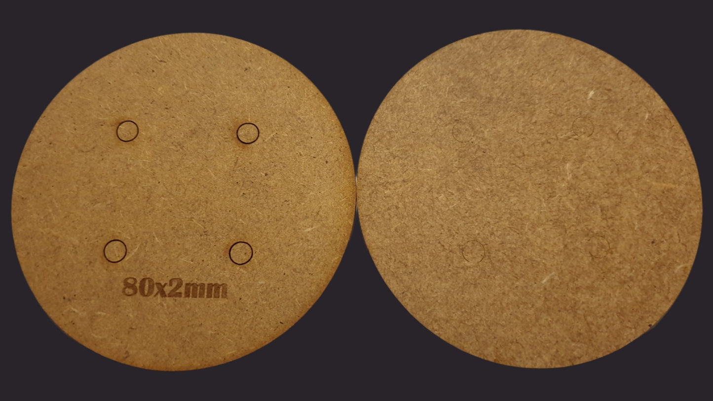 80mm Round Base x5