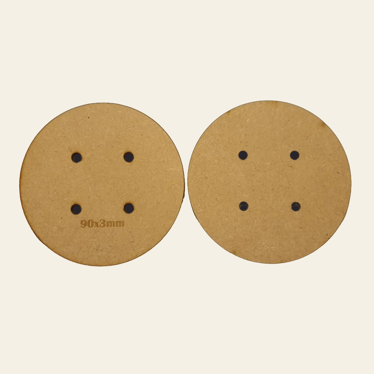 90mm Round MDF Base x5