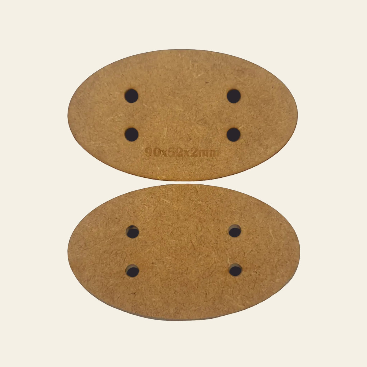 90x52mm Oval MDF Base x10