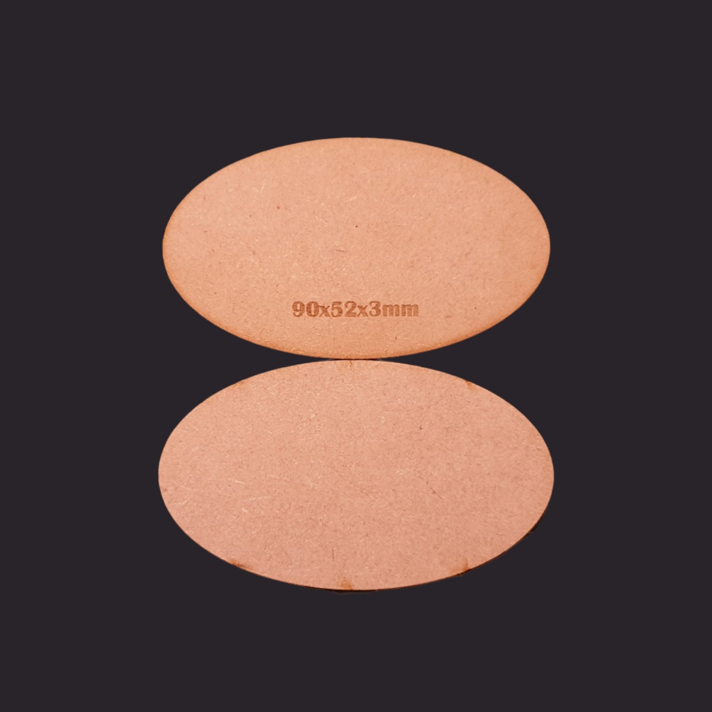 90x52mm Oval MDF Base x3