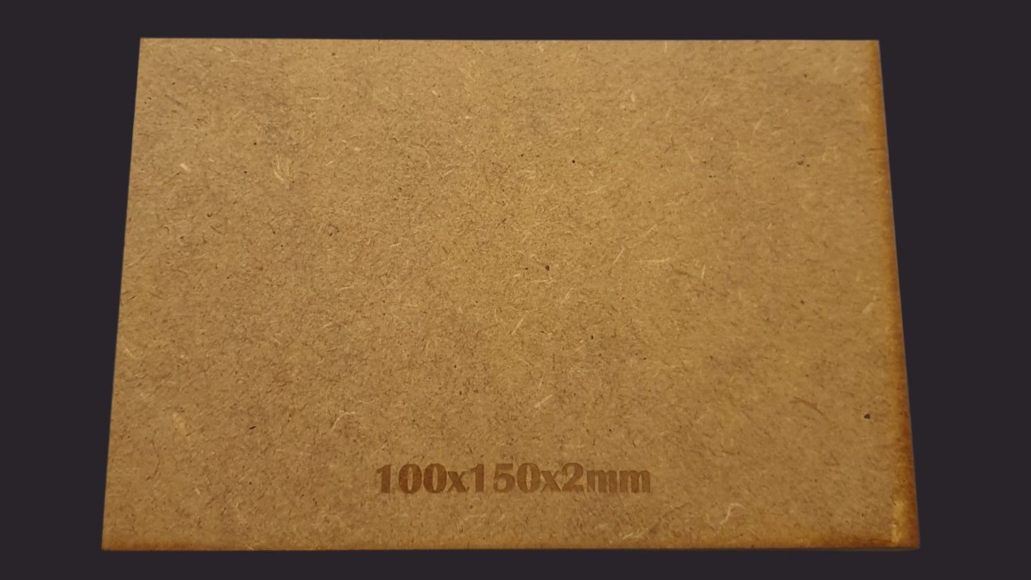 100x150mm Rectangle MDF Base x1
