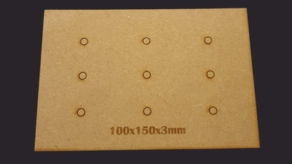 100x150mm Rectangle MDF Base x1