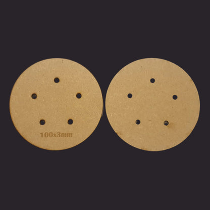 100mm Round MDF Base x5
