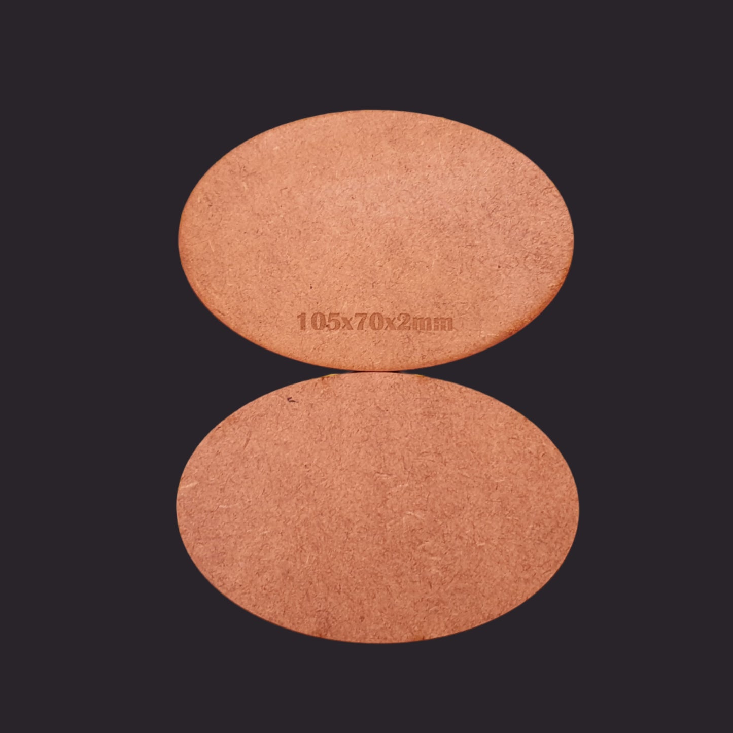 105x70mm Oval MDF Base x3