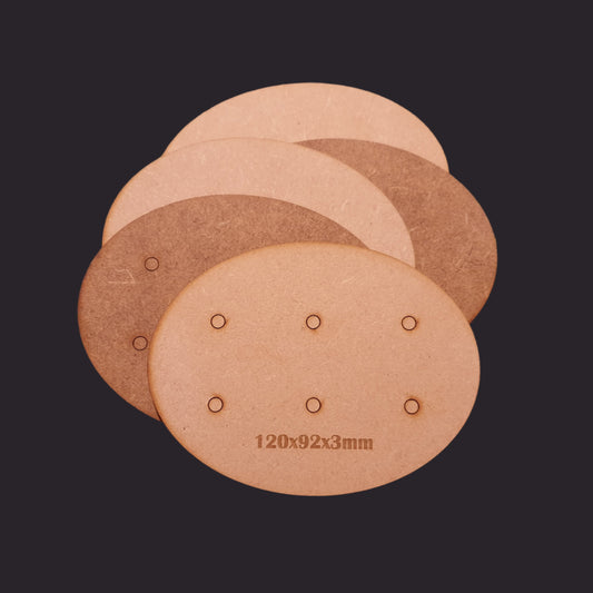 120x92mm Oval MDF Base x1