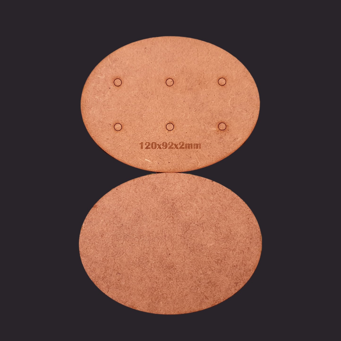 120x92mm Oval MDF Base x1