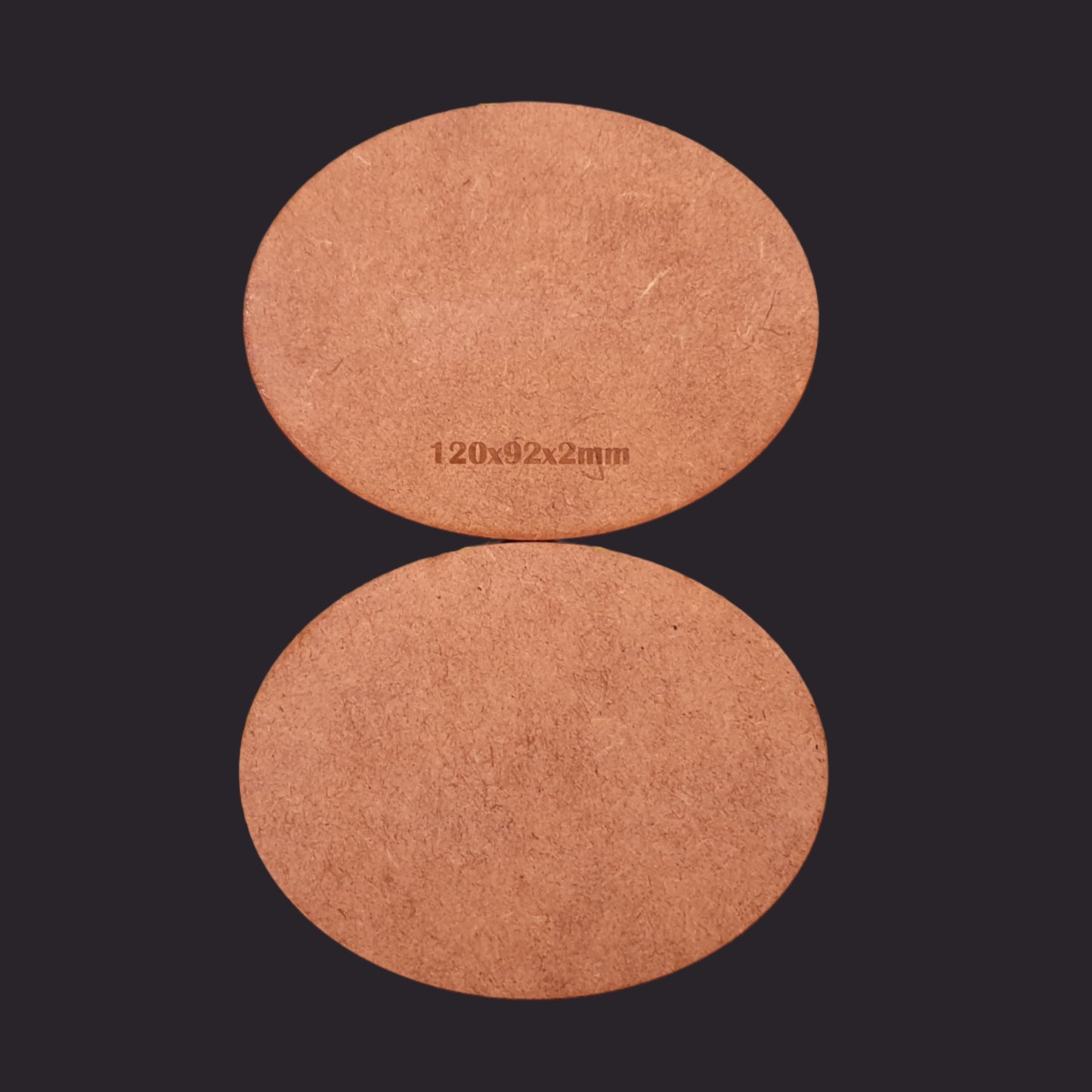 120x92mm Oval MDF Base x1