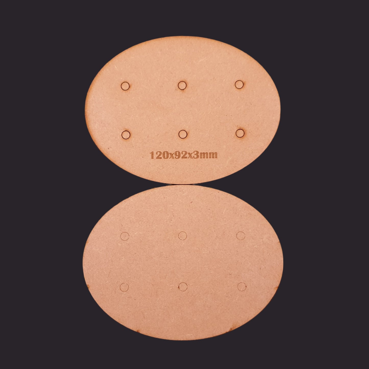 120x92mm Oval MDF Base x1