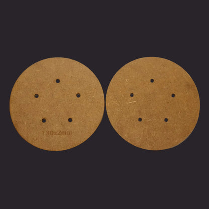 130mm Round MDF Base x5