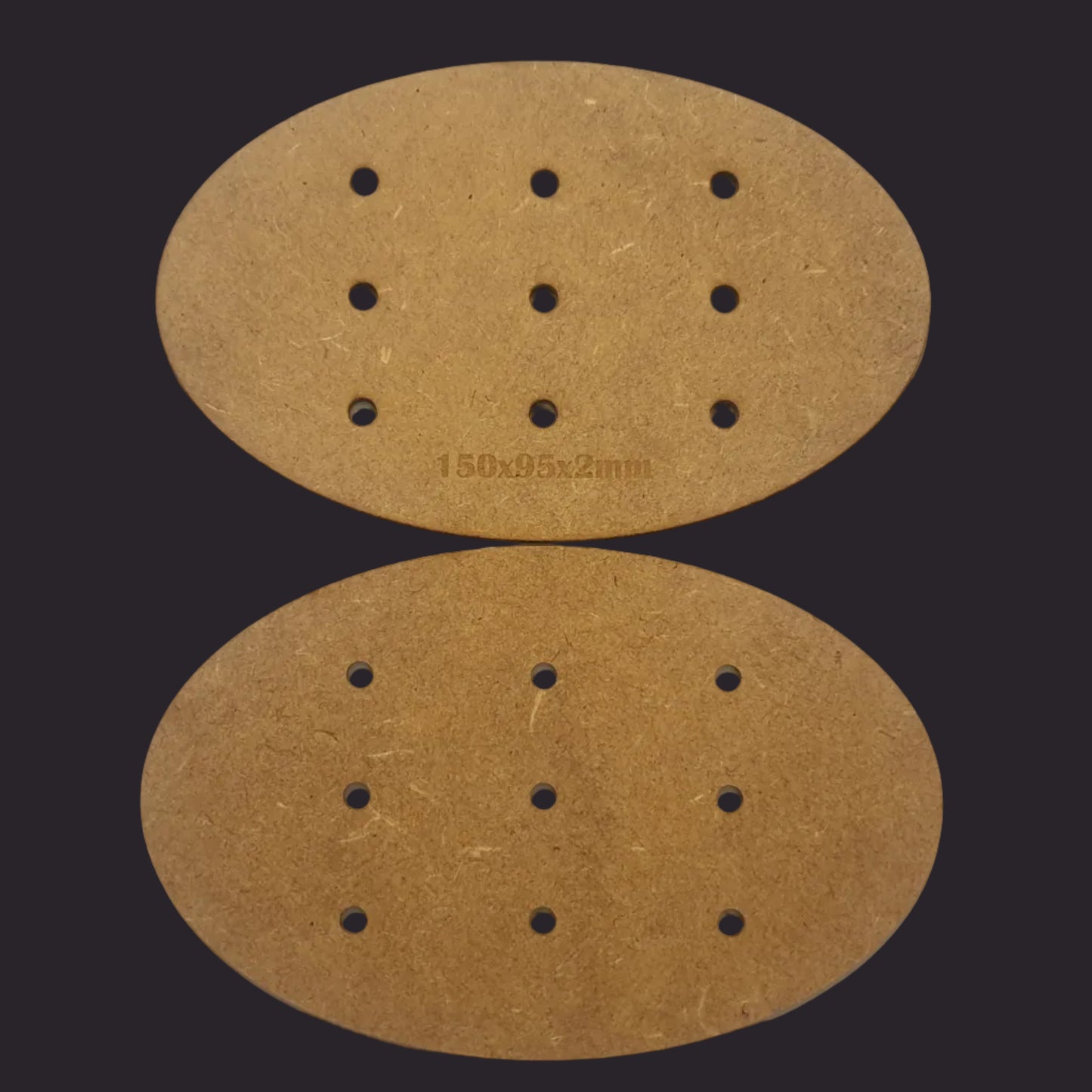 150x95mm Oval MDF Base x5