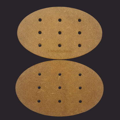 150x95mm Oval MDF Base x5