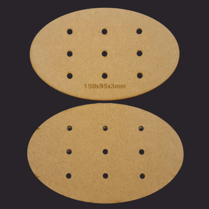 150x95mm Oval MDF Base x5