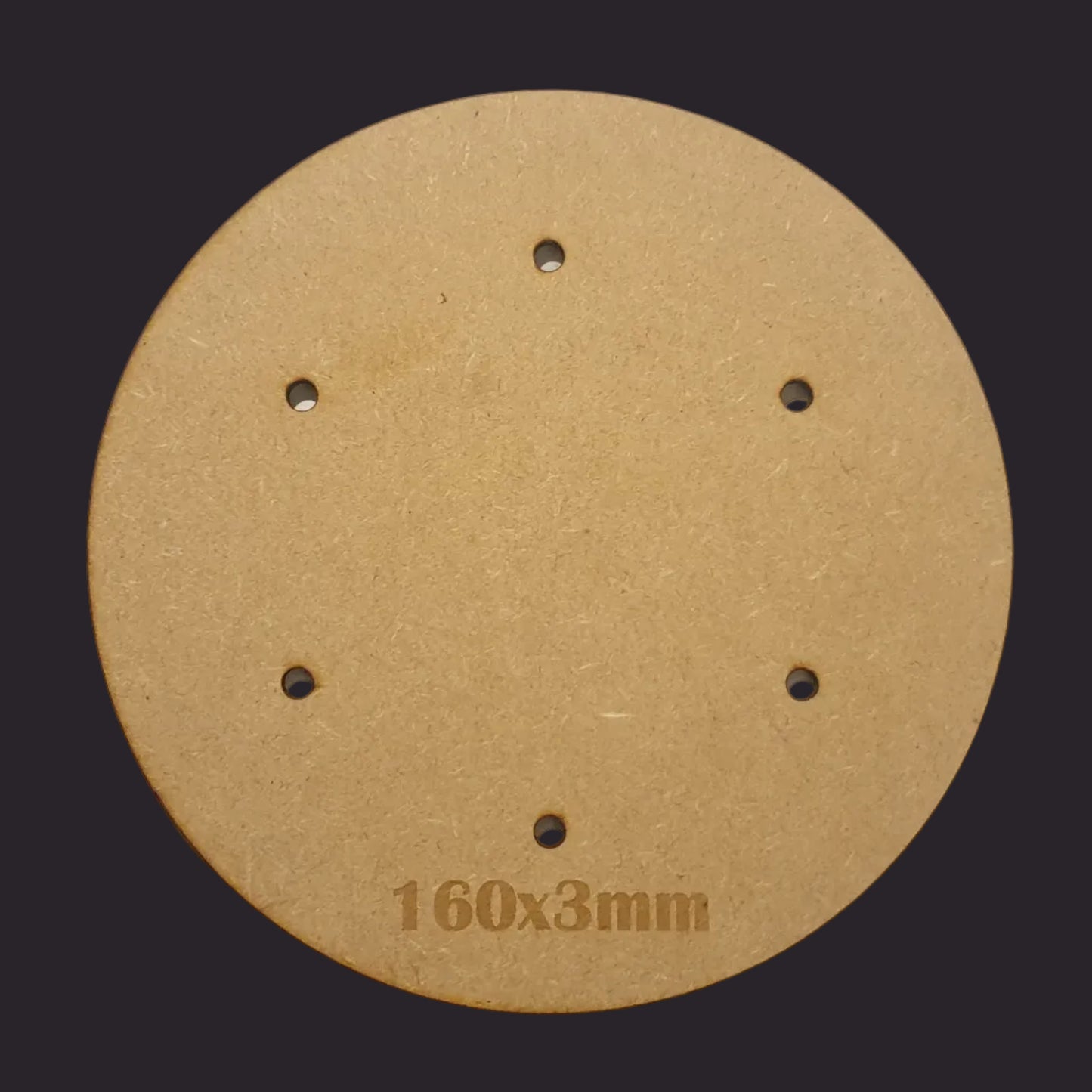 160mm Round MDF Base x5