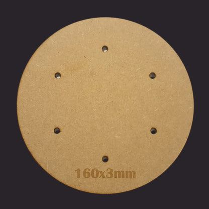 160mm Round MDF Base x5
