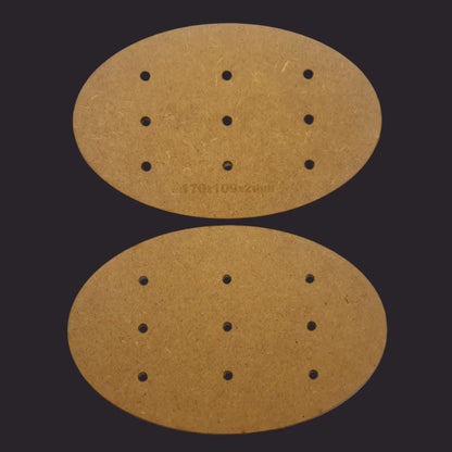 170x109mm Oval MDF Base x5