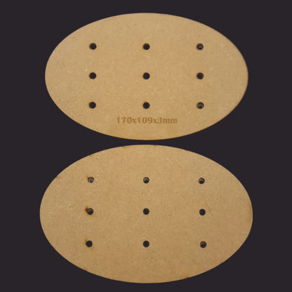 170x109mm Oval MDF Base x5