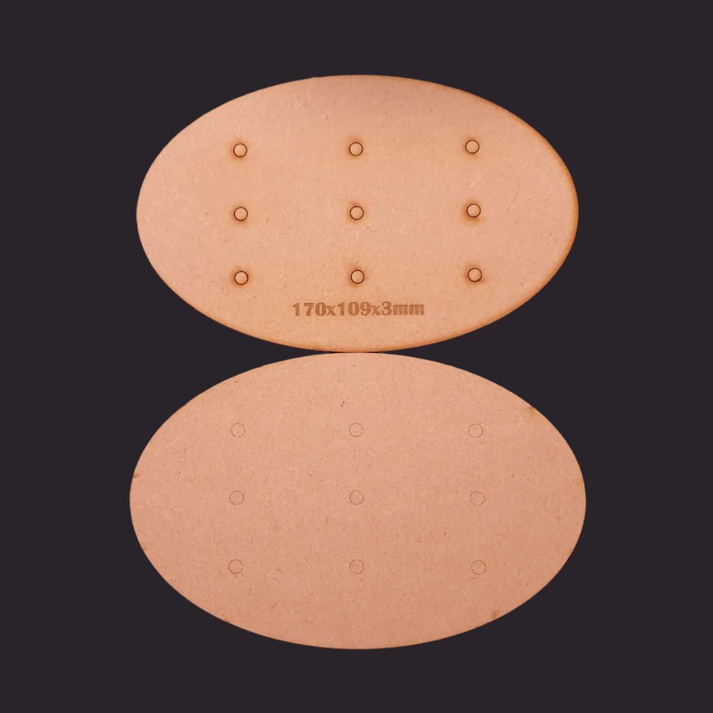 170x105mm Oval MDF Base x1