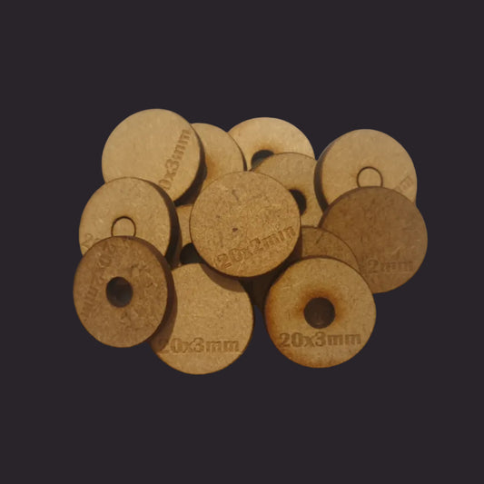 20mm Round MDF Base x60