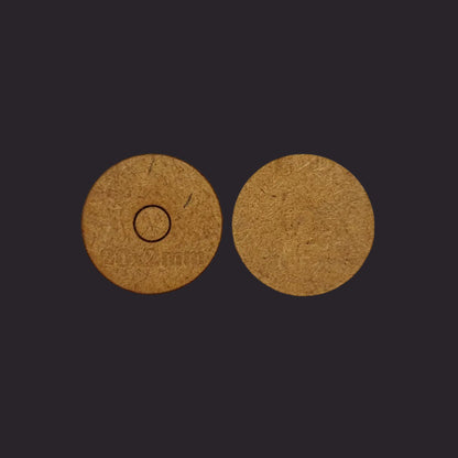 20mm Round MDF Base x60