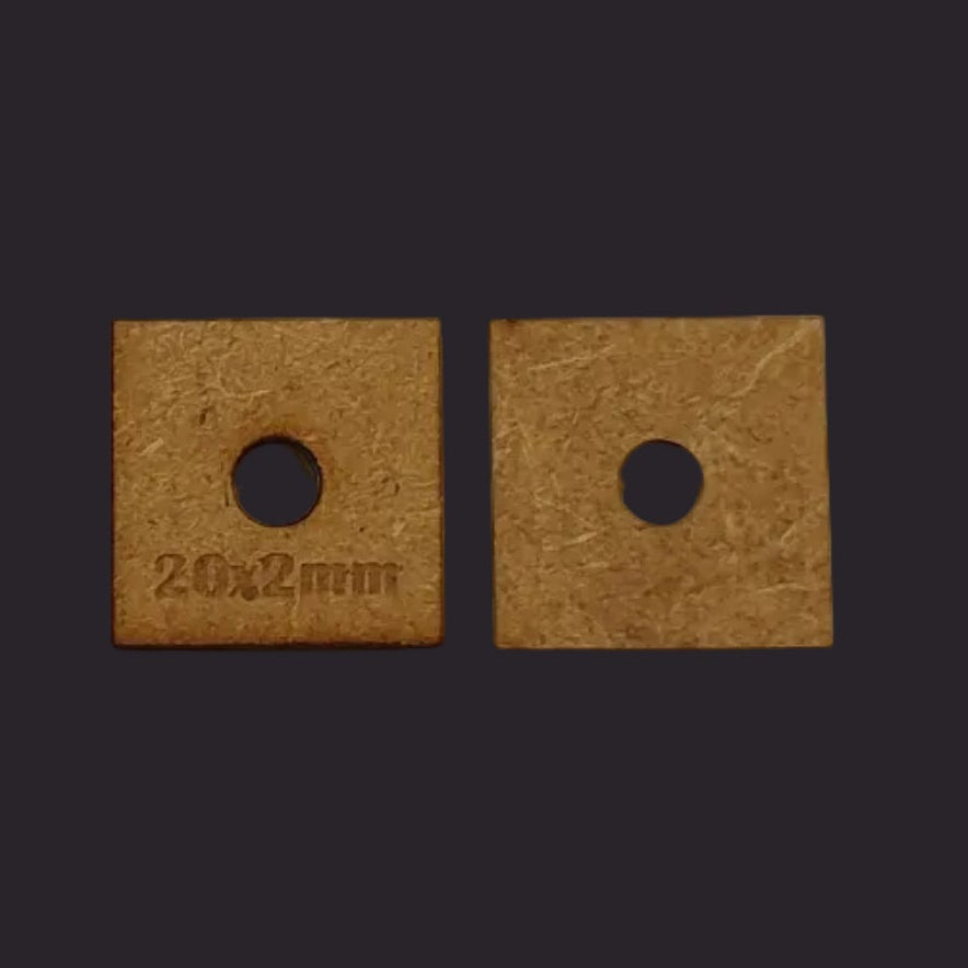 20mm Square MDF Base x60