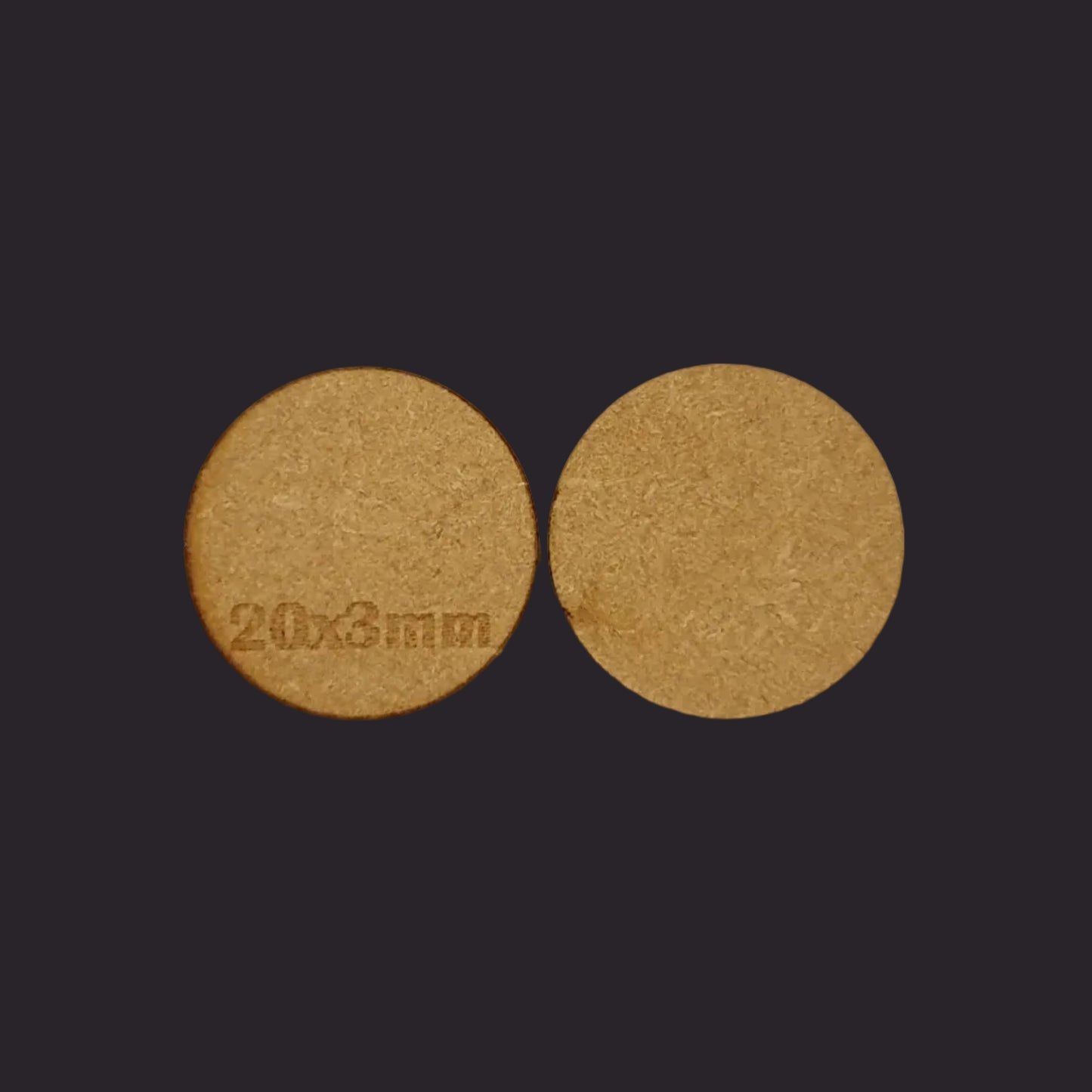 20mm Round MDF Base x60