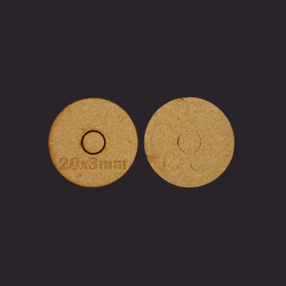 20mm Round MDF Base x60
