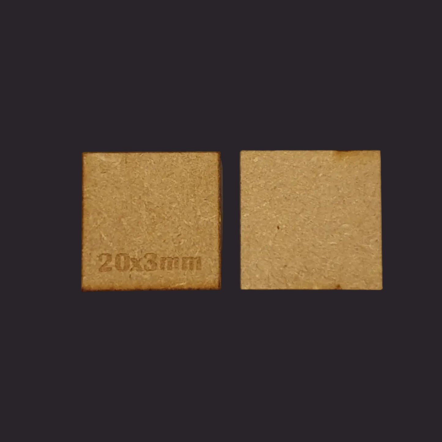 20mm Square MDF Base x60