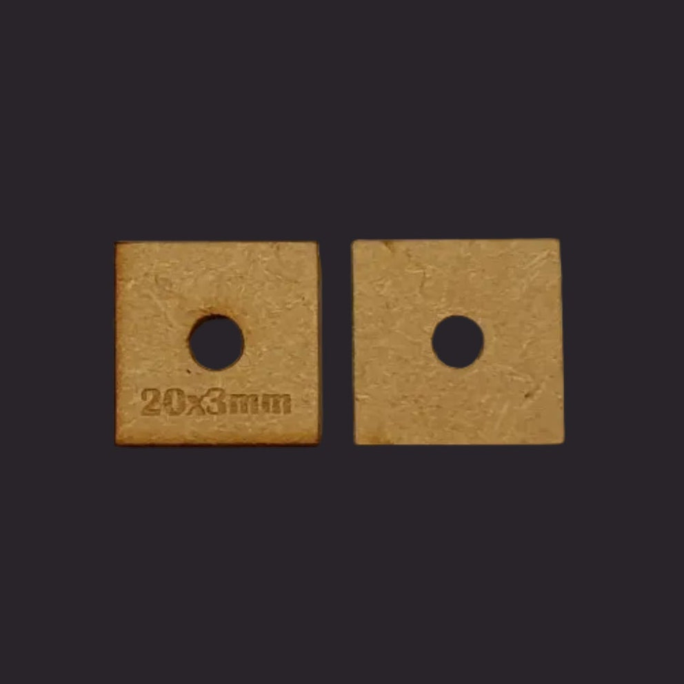20mm Square MDF Base x60