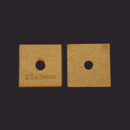 25mm Square MDF Base x40