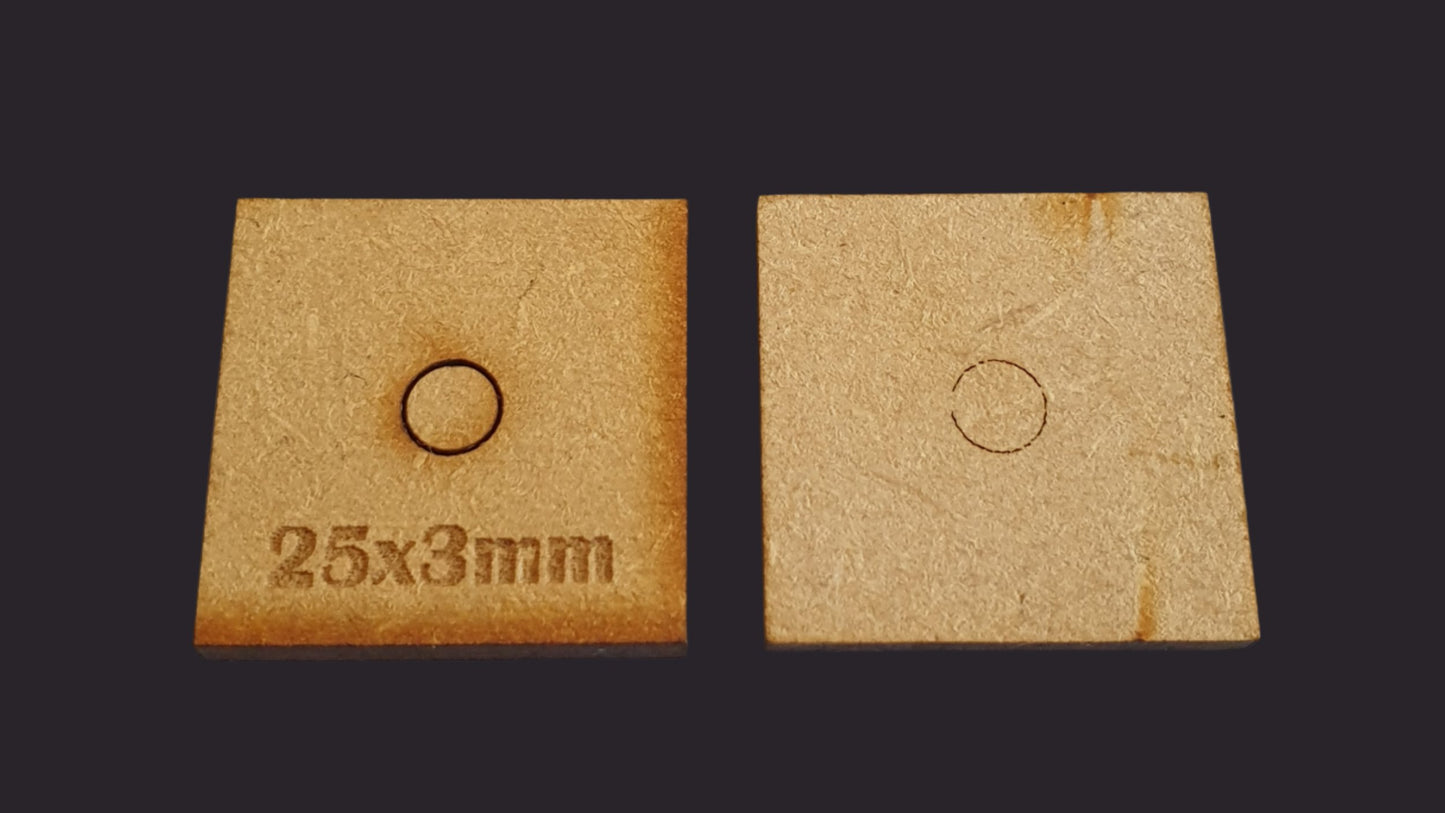 25mm Square Base x20