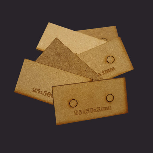 25x50mm Rectangle Base x10