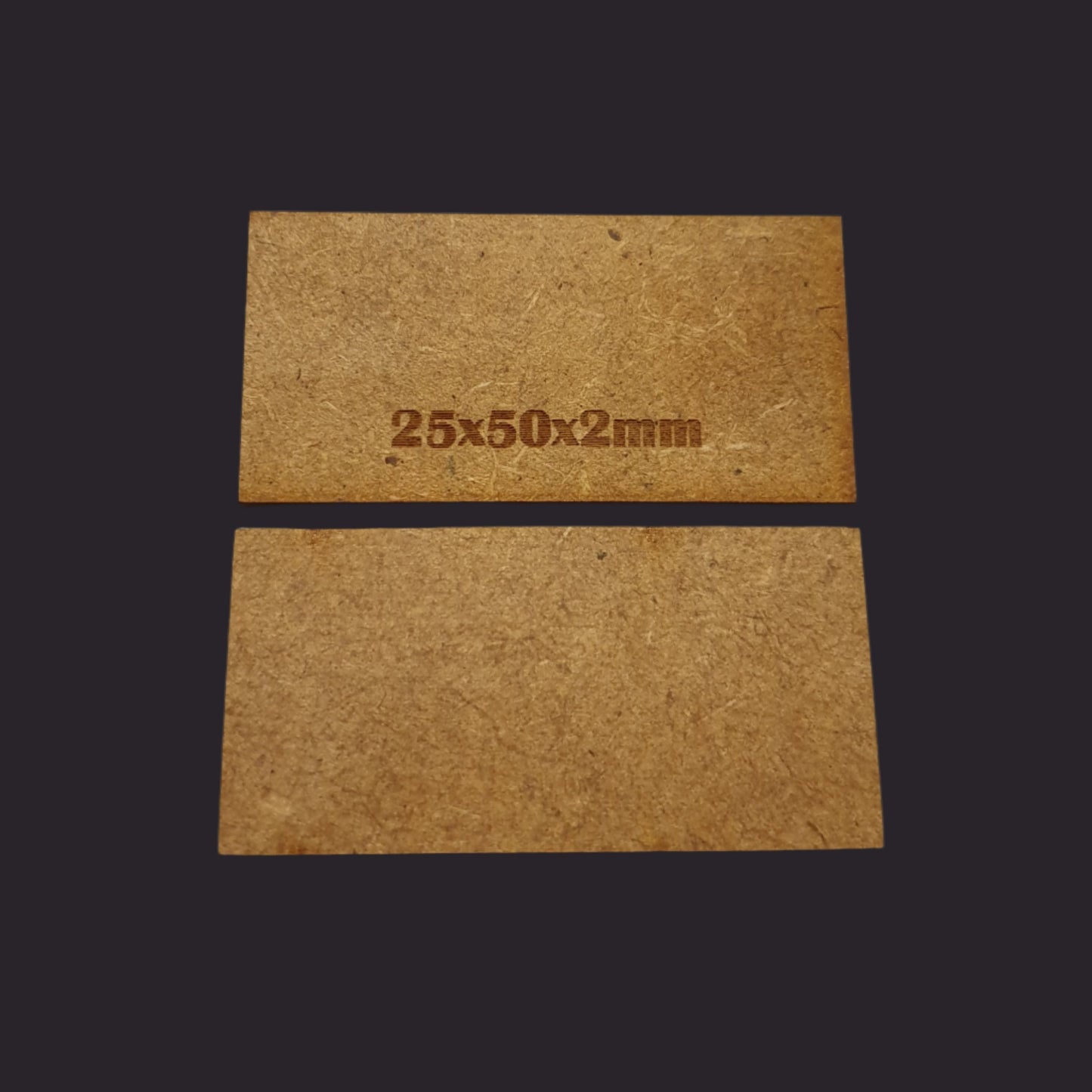 25x50mm Rectangle MDF Base x10