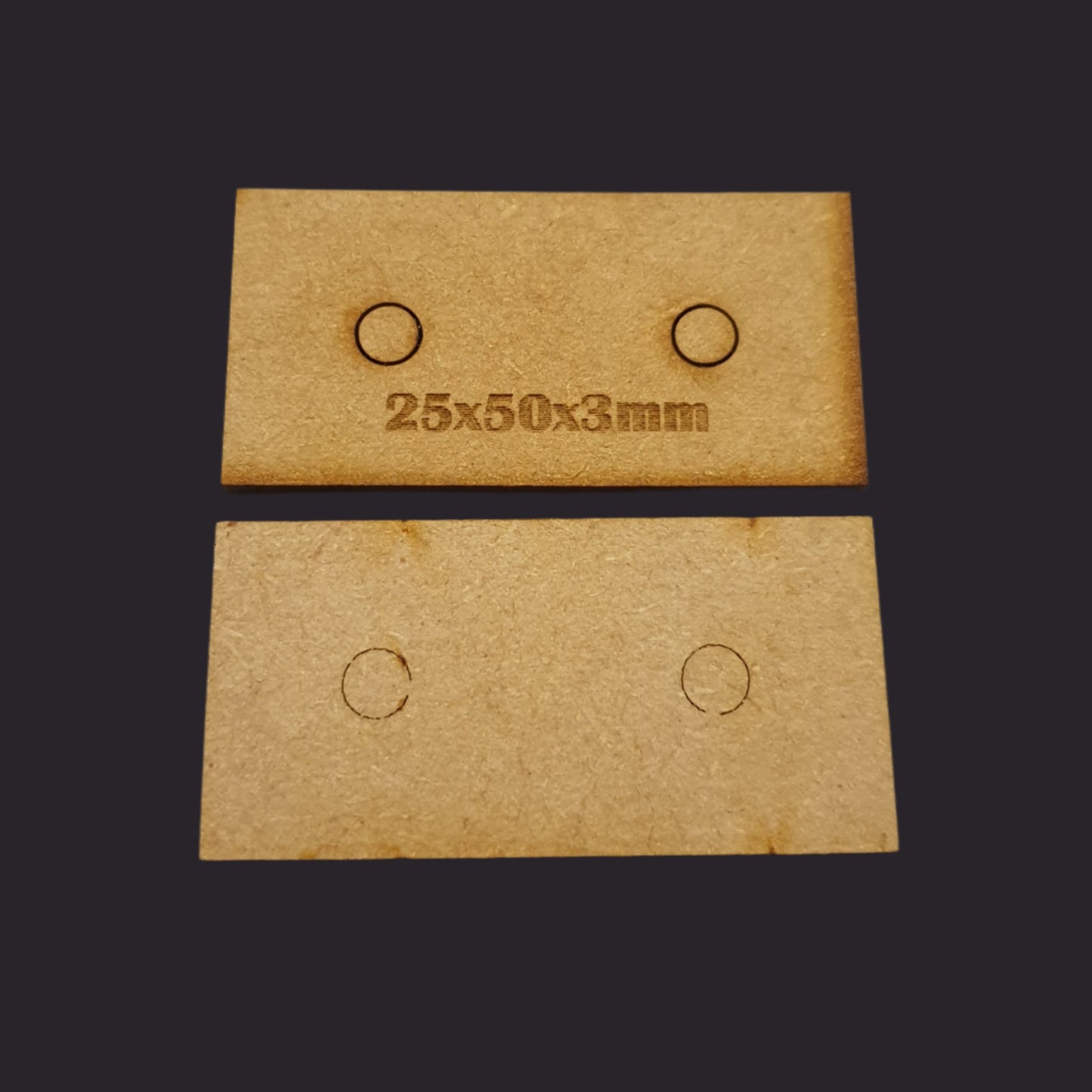 25x50mm Rectangle MDF Base x10